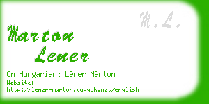 marton lener business card